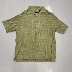 Vintage 90s Tundra Canada Green Pattern Button Up Shirt